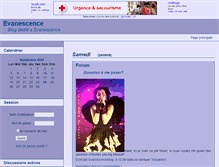 Tablet Screenshot of evanescenceblog.joueb.com