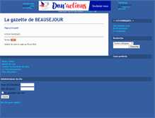 Tablet Screenshot of beausejour.joueb.com