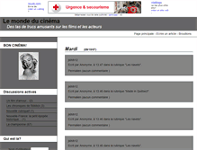 Tablet Screenshot of cinemonde.joueb.com